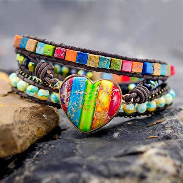 Chakra Starlight And Love Jasper Wrap Bracelet-Your Soul Place